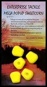 ENTERPRISE TACKLE POP UP SWEETCORN UNFLAVOURED MEGA YELLOW