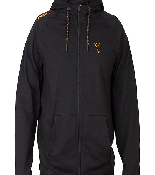 FOX COLLECTION ORANGE & BLACK LIGHTWEIGHT HOODIE  M