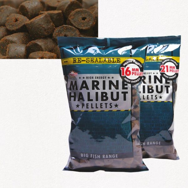 DYNAMITE BAITS PELLETS PRE-DRILLED MARINE HALIBUT 21MM 900GR