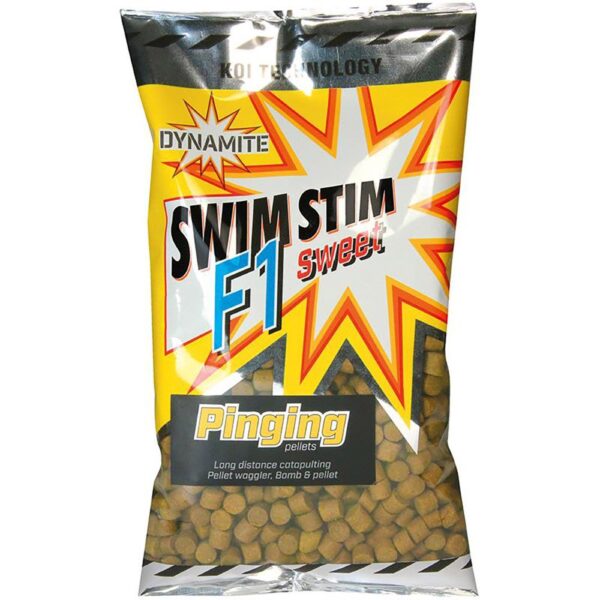 DYNAMITE BAITS SWIM STIM PINGING PELLETS F1SWEET 13MM 900GR