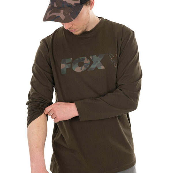 FOX LONG SLEEVE KHAKI/CAMO T-SHIRT XXXL