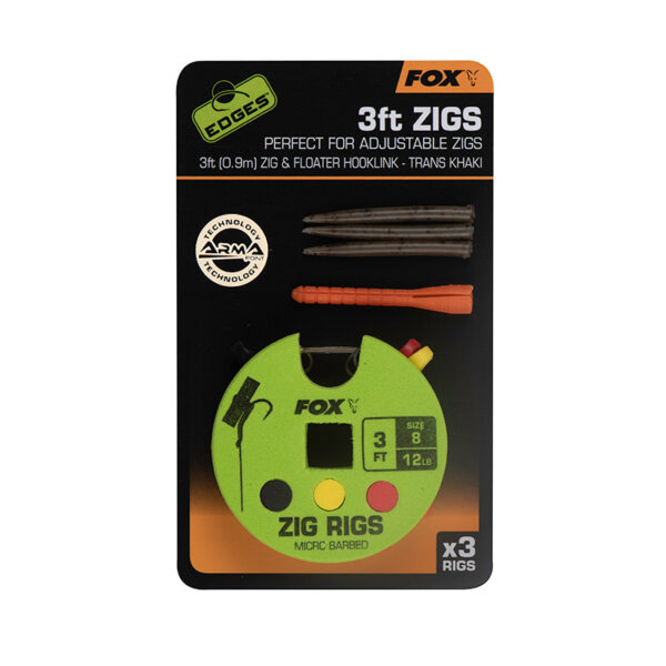 FOX EDGES™ ZIG RIG 8 12LB 3 FT X 3