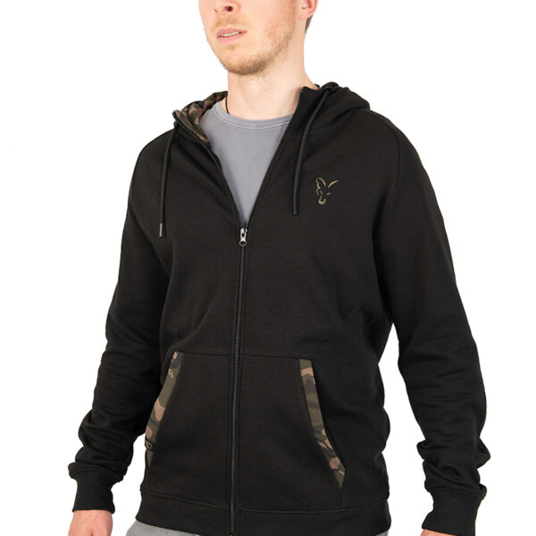 FOX LW BLACK/CAMO ZIP HOODY XL