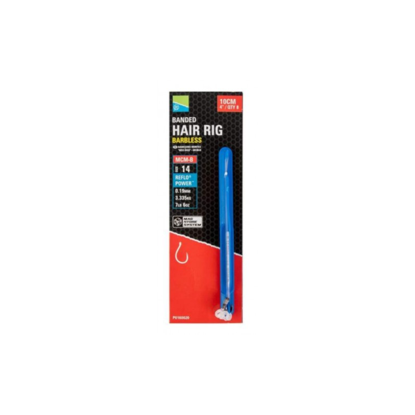 PRESTON MCM-B MAG STORE BANDED HAIR RIG 0.19MM 10CM N°12