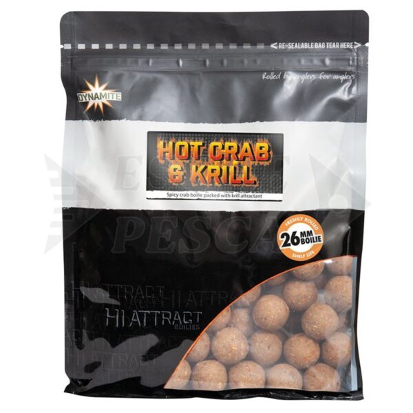 DYNAMITE BAITS HOT CRAB & KRILL 26MM 1KG