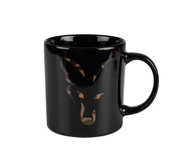 FOX MUG CERAMIC BLACK & CAMO HEAD