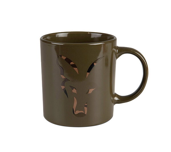 FOX MUG CERAMIC GREEN & CAMO HEAD