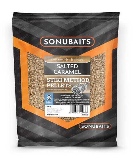 SONUBAITS SALTED CARAMEL STIKI METHOD PELLETS 2MM 650GR.