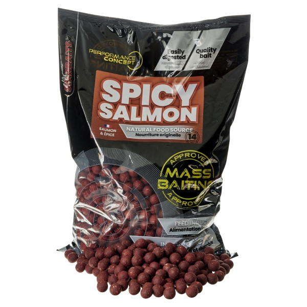 STARBAITS SPICY SALMON MASS BAITING 14MM 3KG