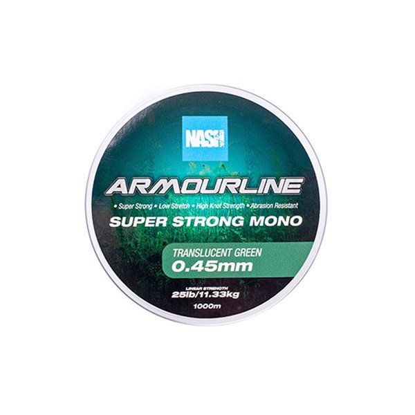 NASH ARMOURLINE SUPER STRONG MONO GREEN 25LB/0.45MM 1000MT