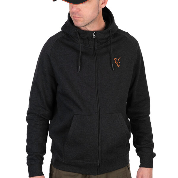 FOX COLLECTION LW HOODY BLACK & ORANGE S