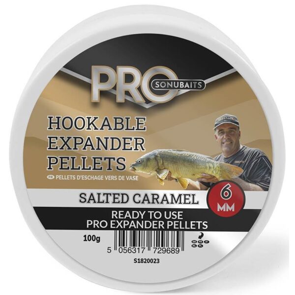 SONUBAITS PRO HOOKABLE EXPANDER PELLETS SALTED CARAMEL 4MM