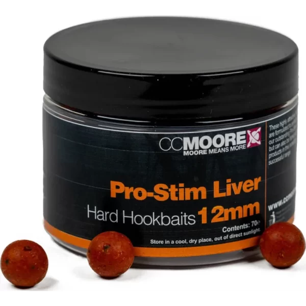 CCMOORE PRO-STIM LIVER HARD HOOKBAITS 12MM